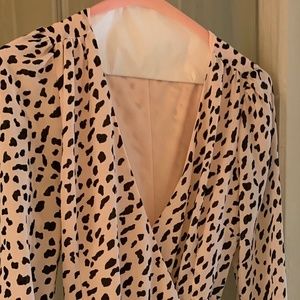 Forever 21 pink and black leopard print dress
